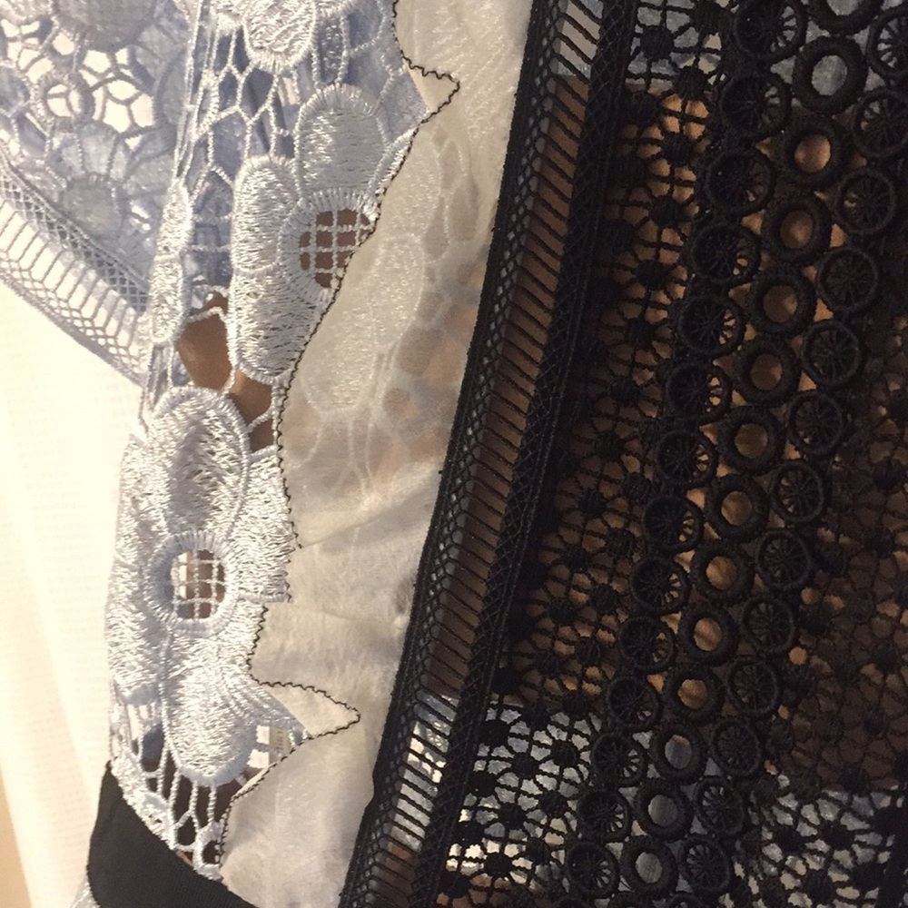 Self-Portrait sheer guipure lace midi dress - Picture 4 of 5